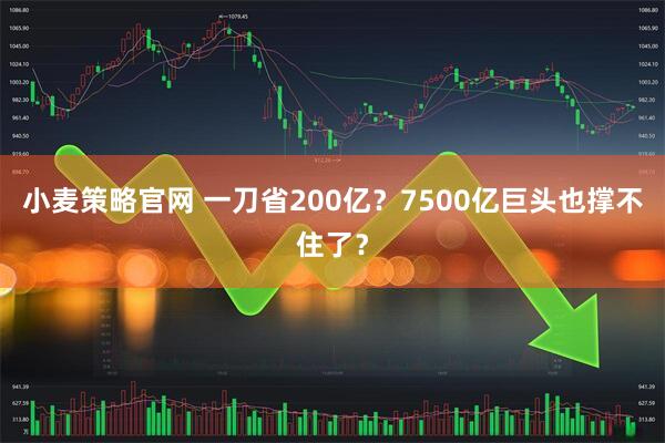 小麦策略官网 一刀省200亿？7500亿巨头也撑不住了？