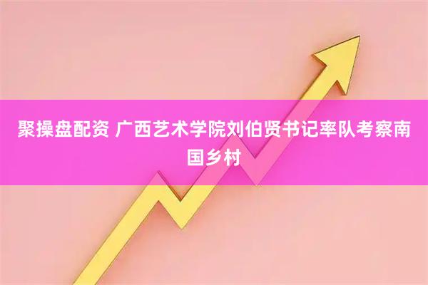 聚操盘配资 广西艺术学院刘伯贤书记率队考察南国乡村